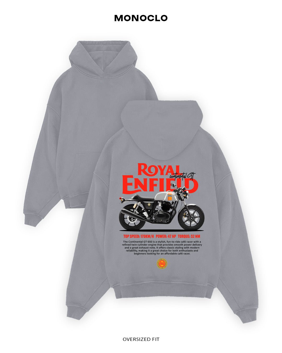 Худі Monoclo Royal Enfield Continental GT 650 - shop_name Сірий