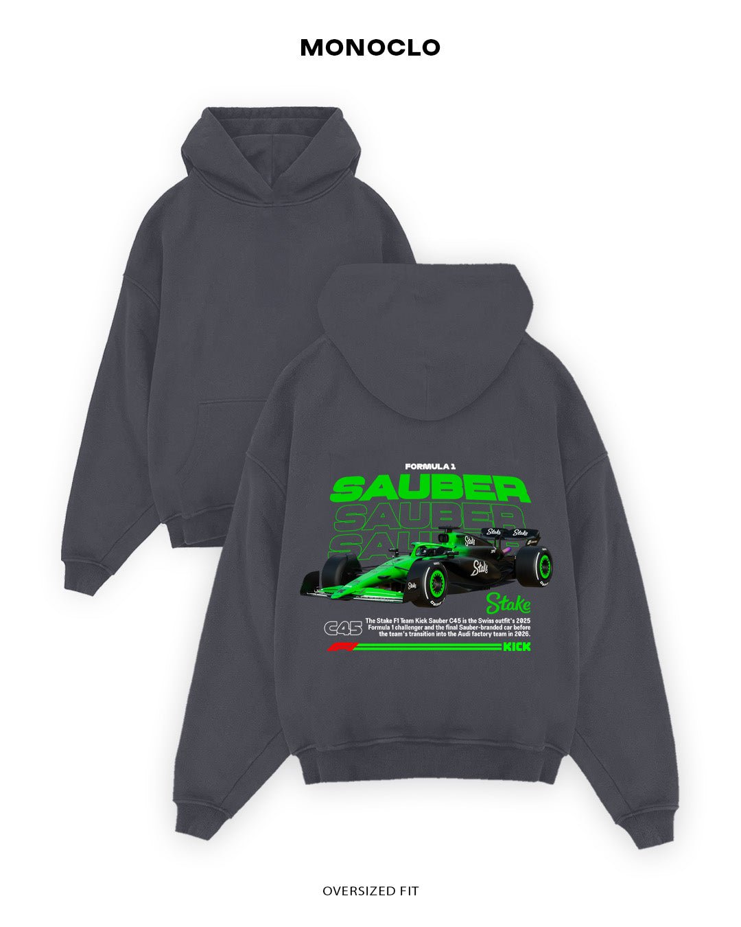 Худі Monoclo Sauber C45 - shop_name Графітовий