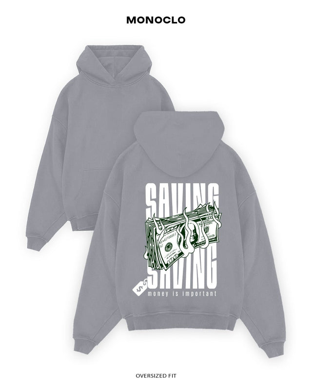 Худі Monoclo Saving & Spending - shop_name Сірий