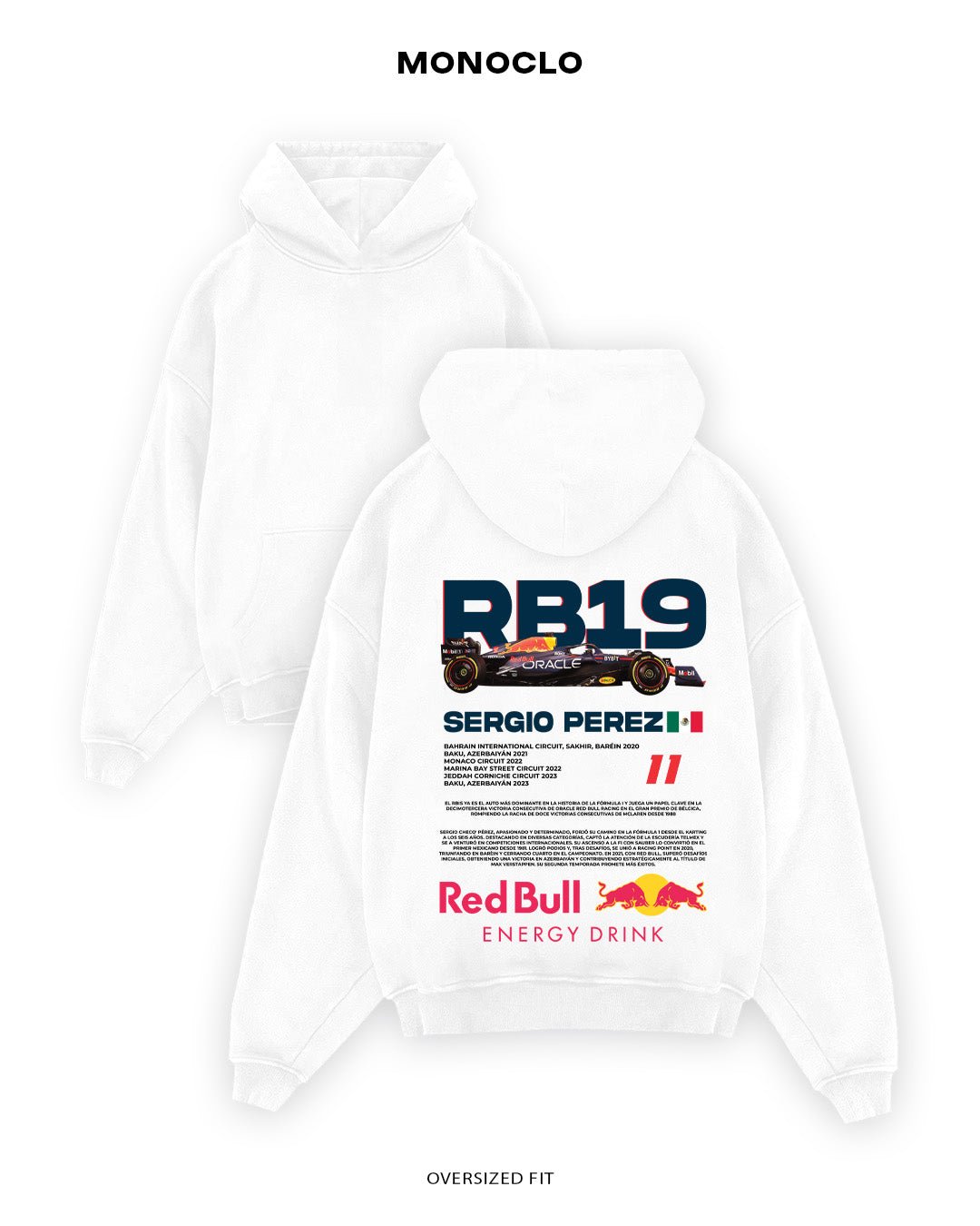 Худі Monoclo Sergio Perez RB19 - shop_name Білий