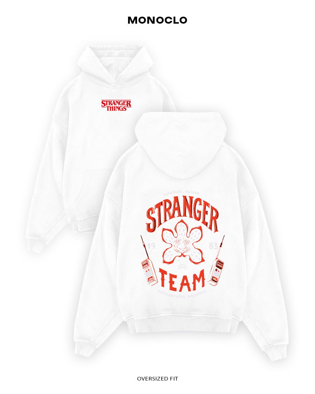 Худі Monoclo Stranger Team - shop_name Білий