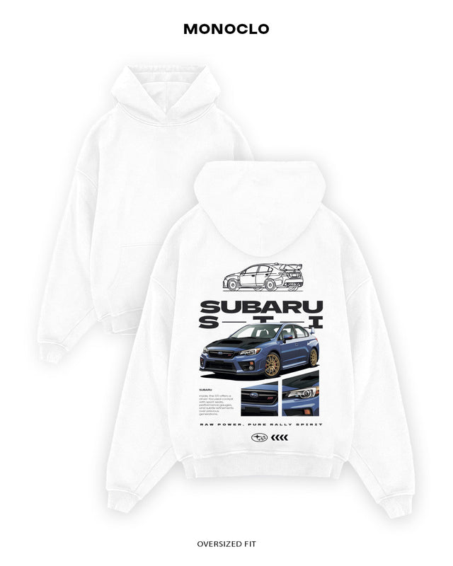 Худі Monoclo Subaru STI - shop_name Білий
