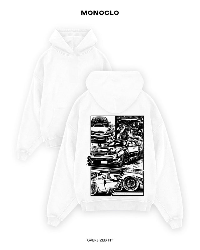 Худі Monoclo Subaru STI ART - shop_name Білий