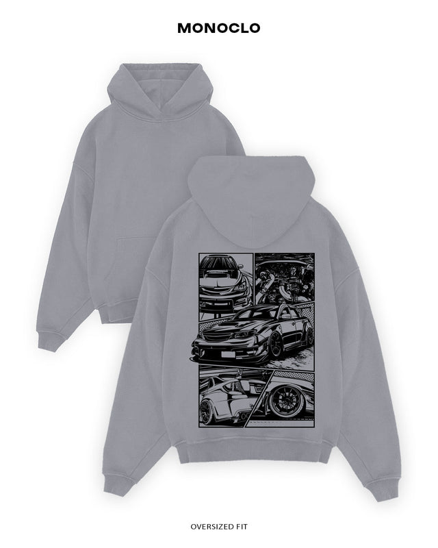 Худі Monoclo Subaru STI ART - shop_name Сірий