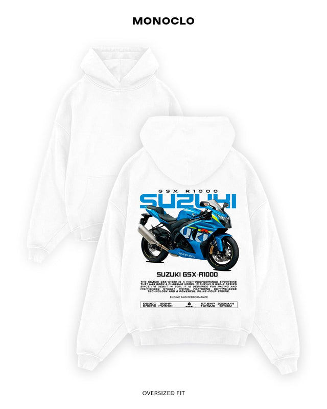 Худі Monoclo Suzuki GSX - R1000R Sky - shop_name Білий