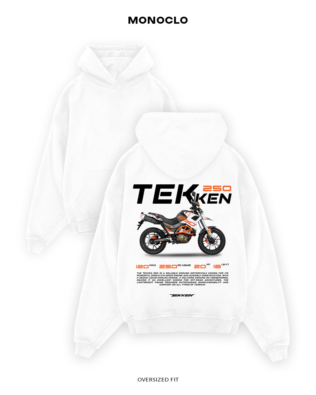 Худі Monoclo Tekken 250 - shop_name Білий