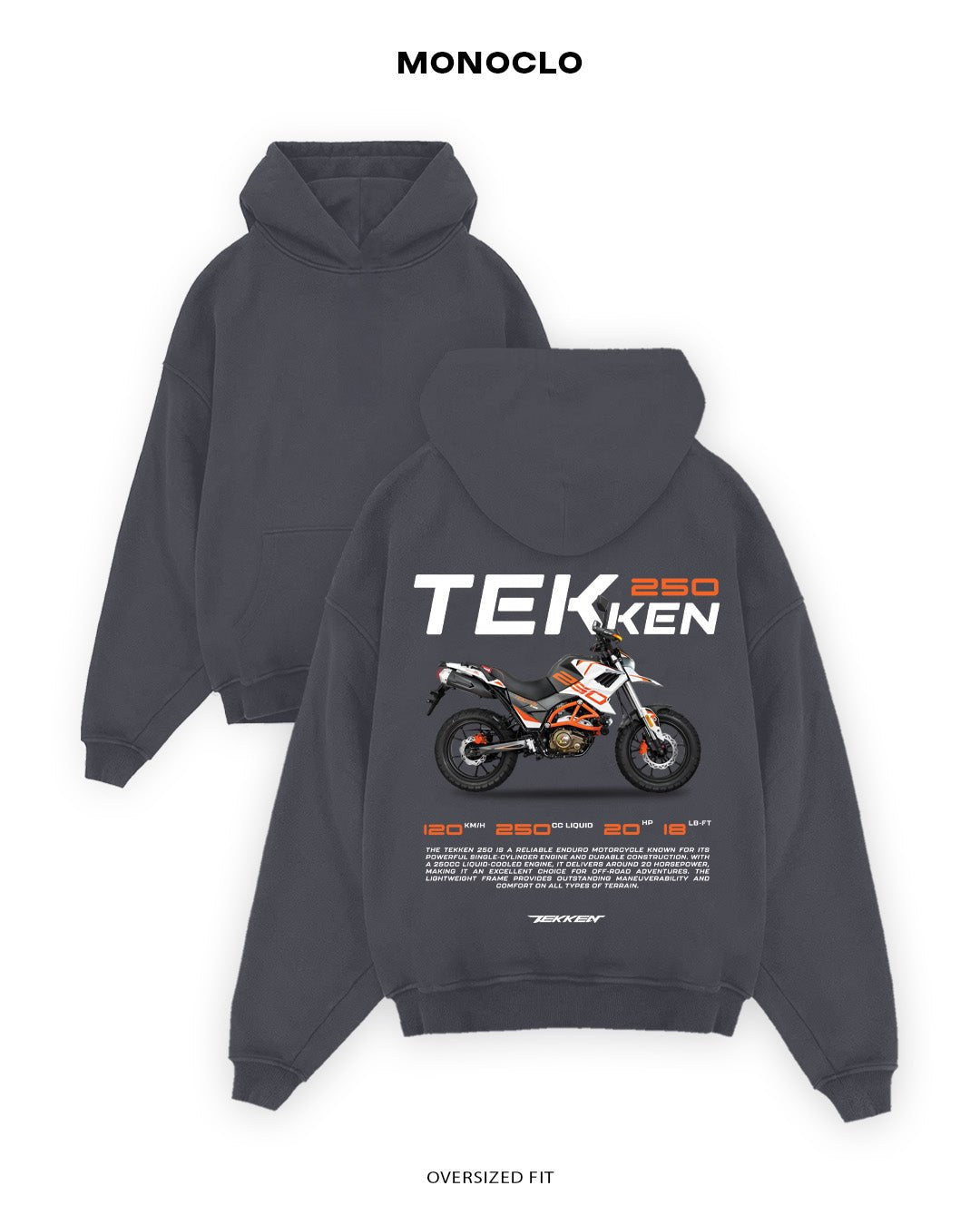 Худі Monoclo Tekken 250 - shop_name Графітовий