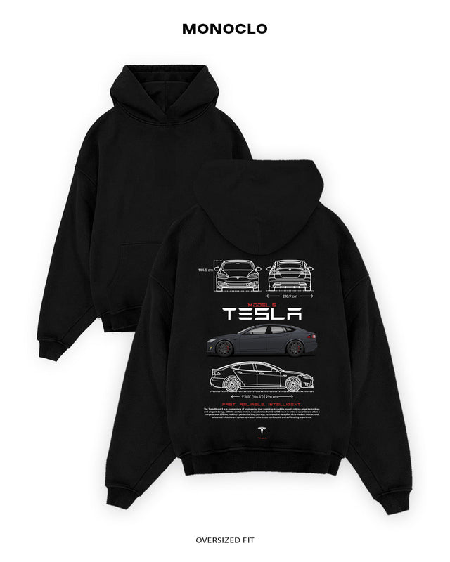 Худі Monoclo Tesla Model S - shop_name Чорний