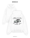 Худі Monoclo Tesla Model S Plaid – Білий