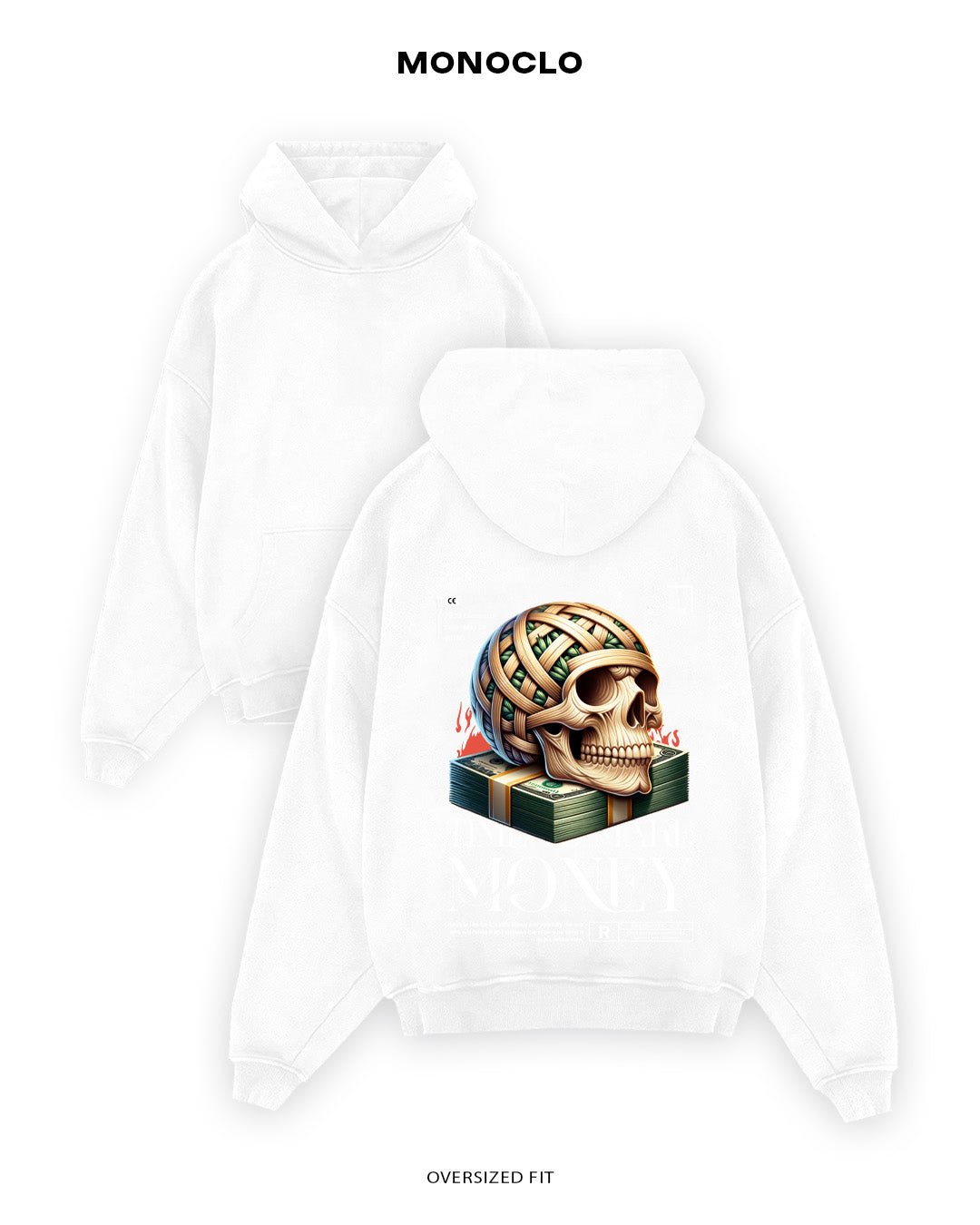 Худі Monoclo Time is Money 999 - shop_name Білий