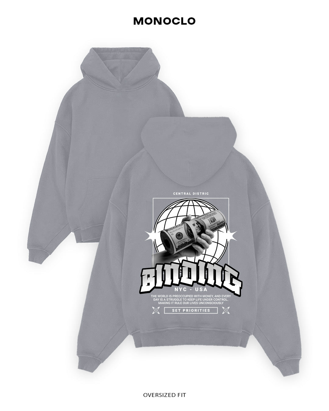 Худі Monoclo Urban Legends - shop_name Сірий