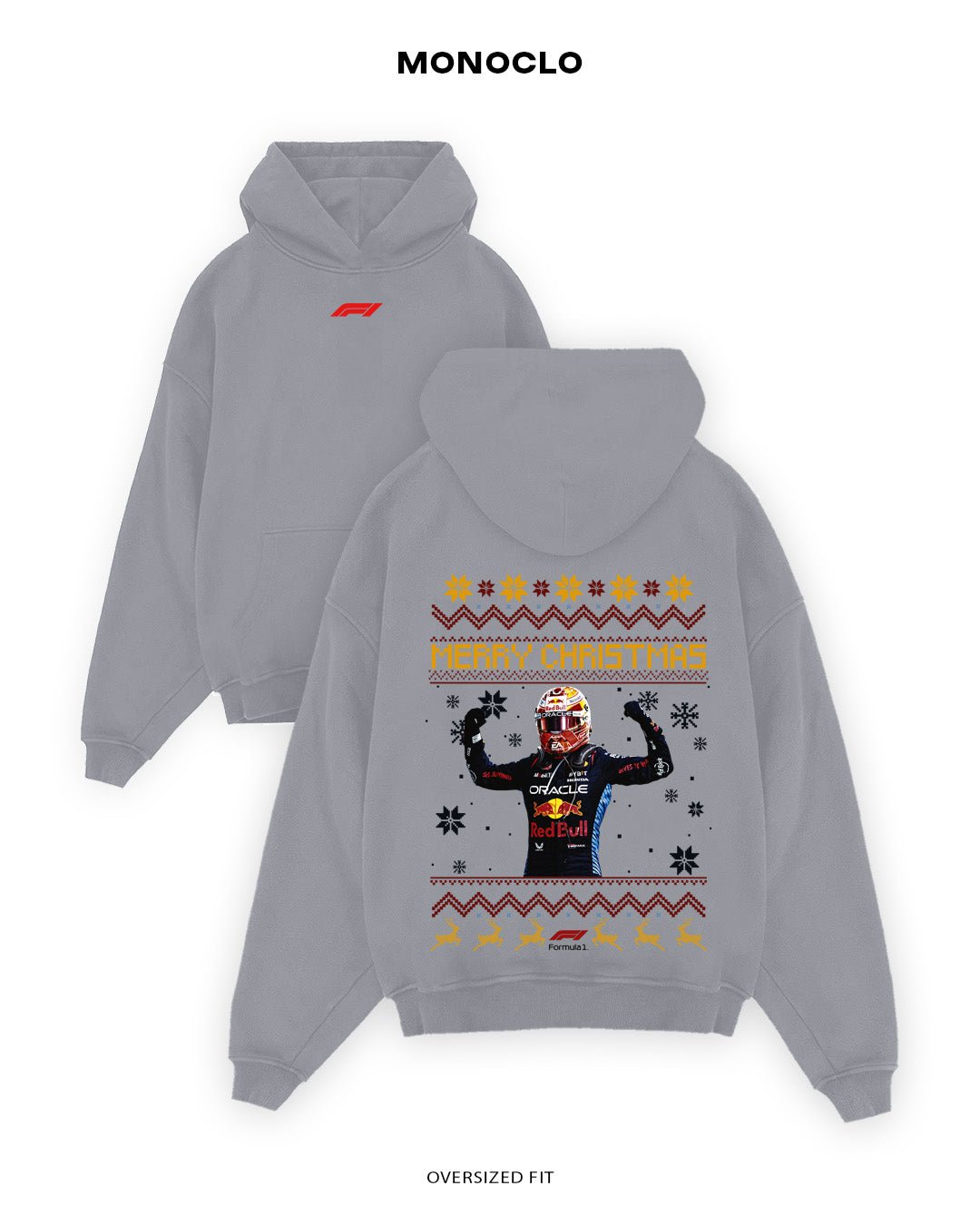 Худі Monoclo Verstappen Merry Christmas - shop_name Сірий