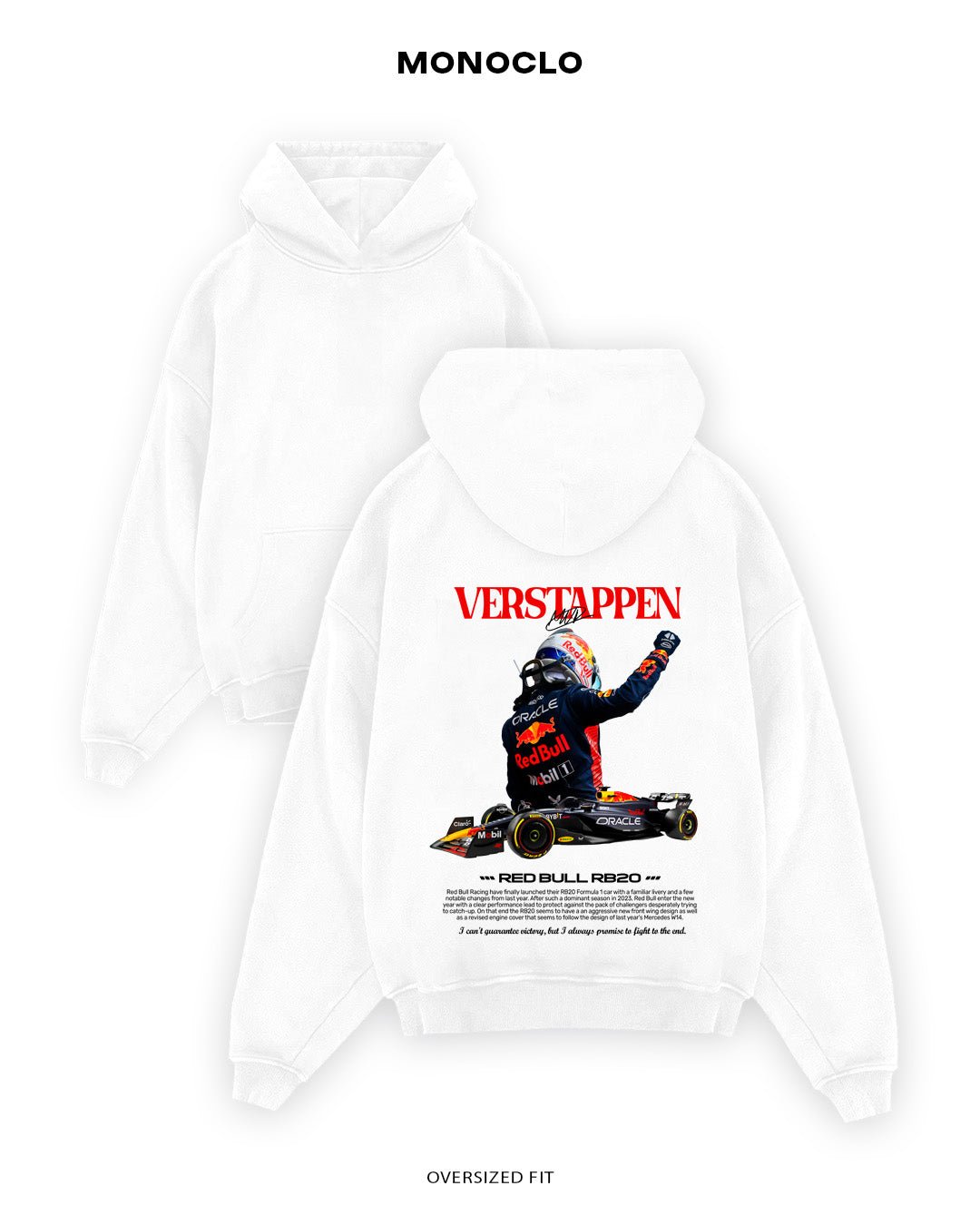 Худі Monoclo Verstappen RB20 winner - shop_name Білий