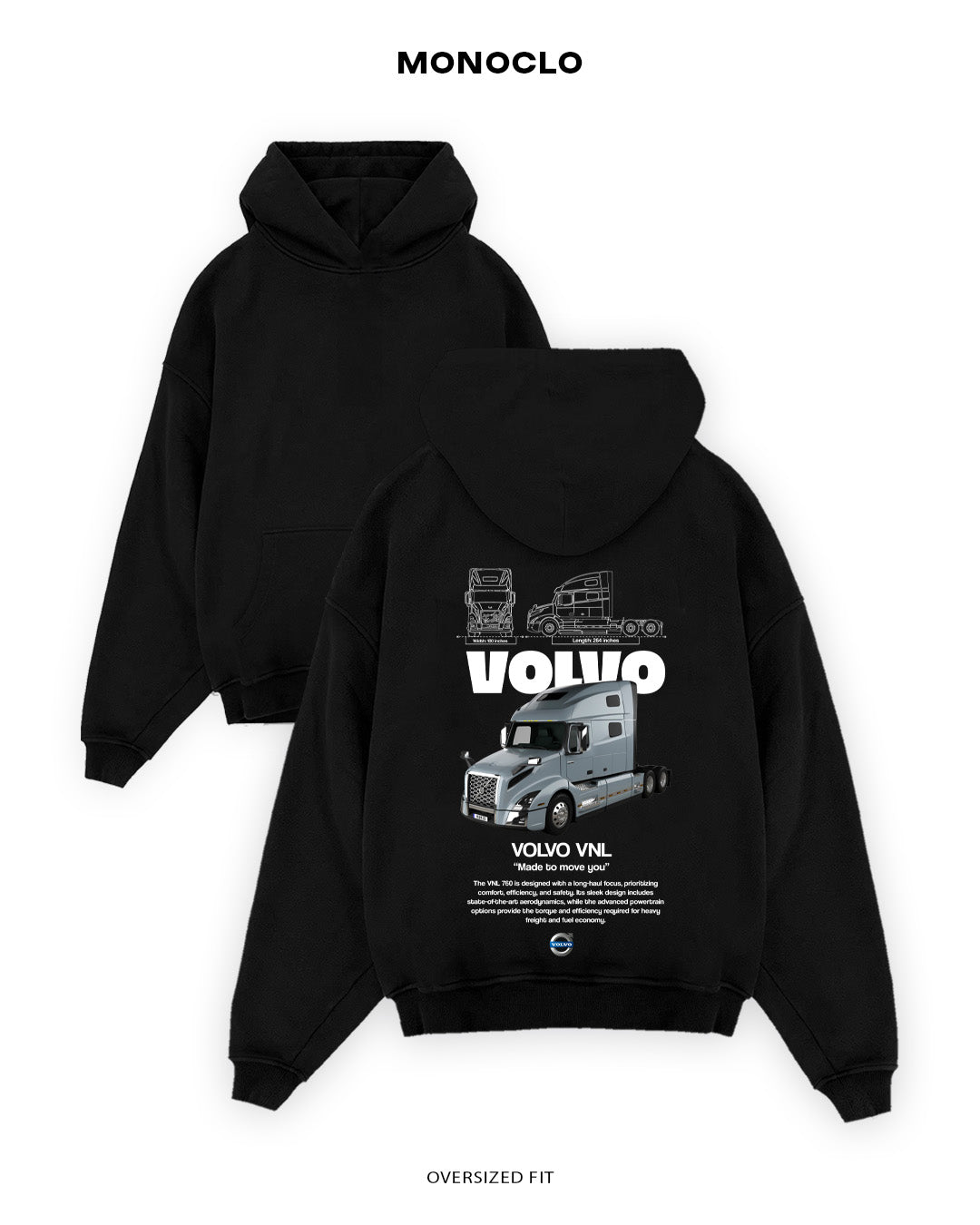 Худі Monoclo Volvo VNL - shop_name Чорний