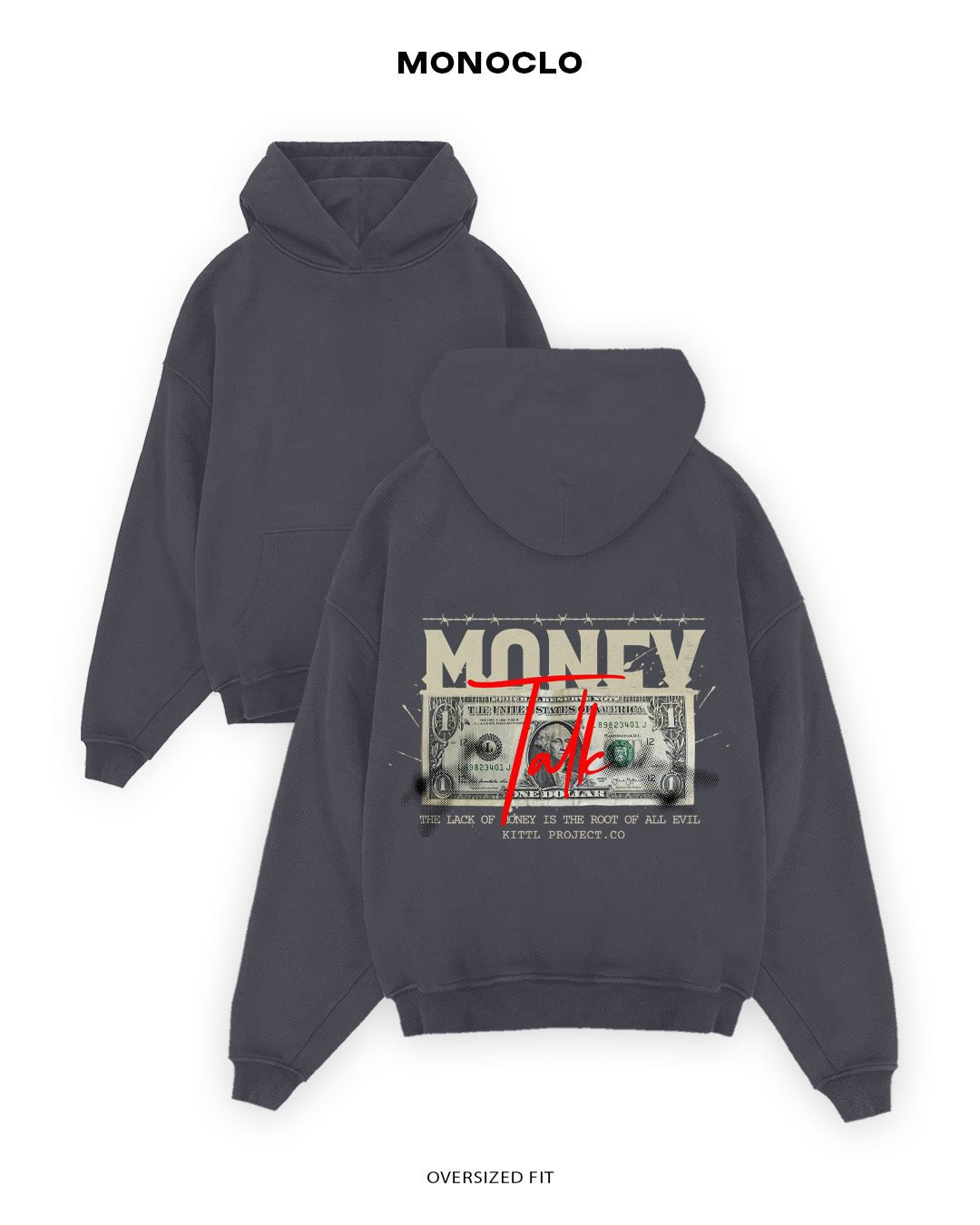 Худі Monoclo Wealth Wave - shop_name Графітовий