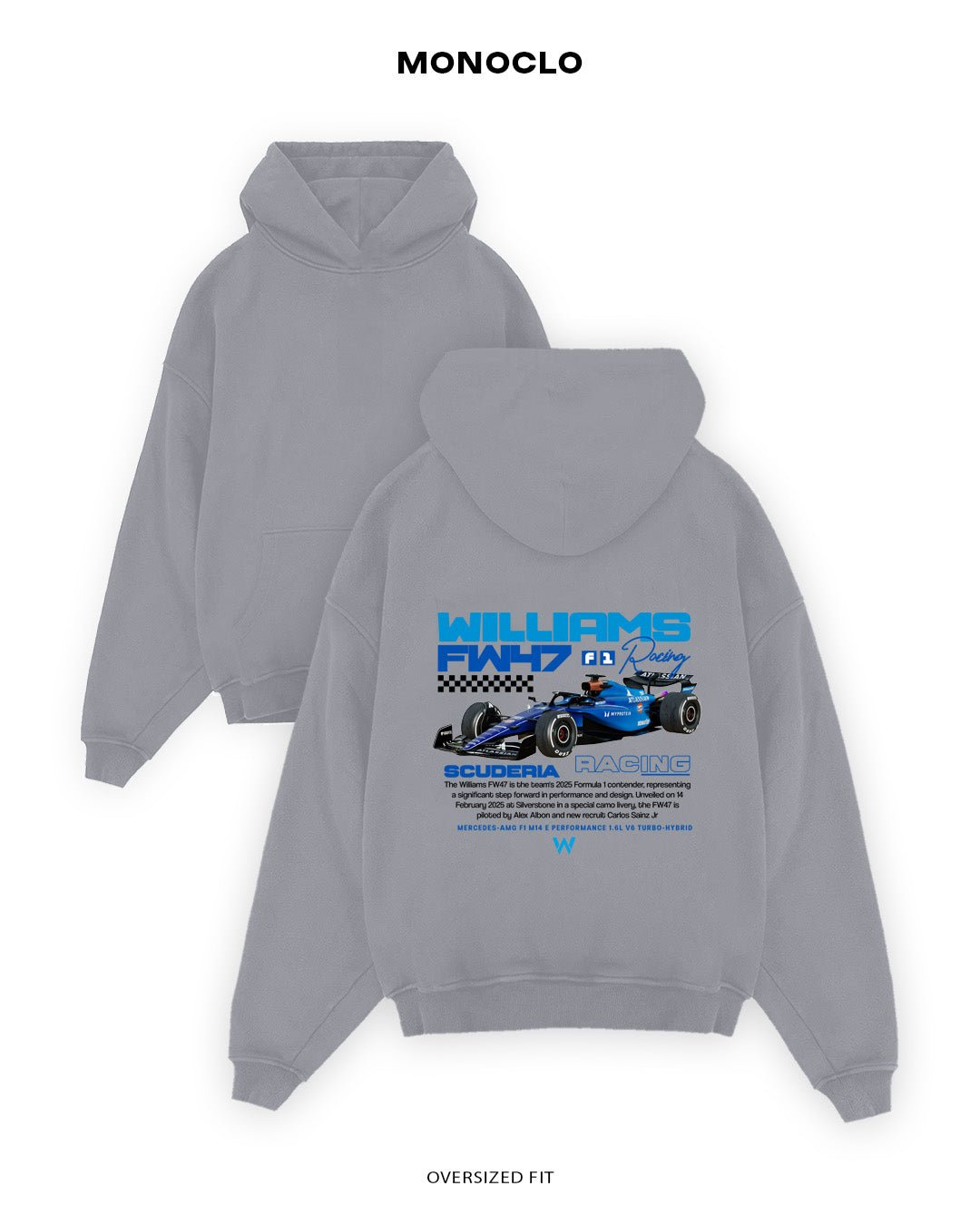 Худі Monoclo Williams FW47 Dark Blue - shop_name Сірий