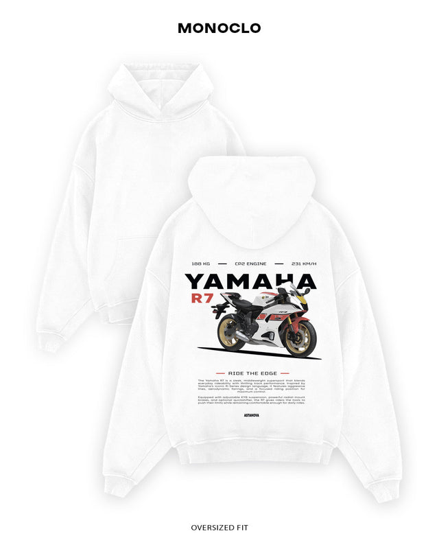 Худі Monoclo Yamaha R7 - shop_name Білий