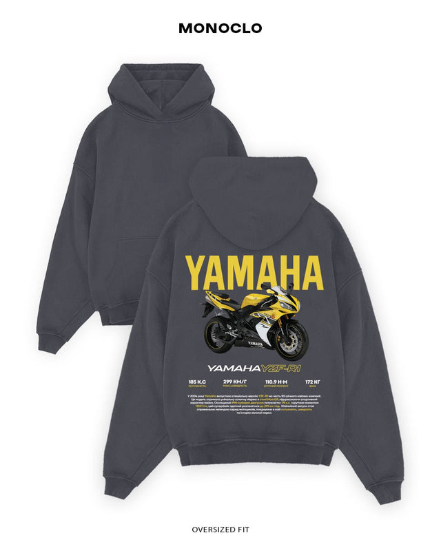 Худі Monoclo Yamaha YZF - R1 Yellow - shop_name Графітовий