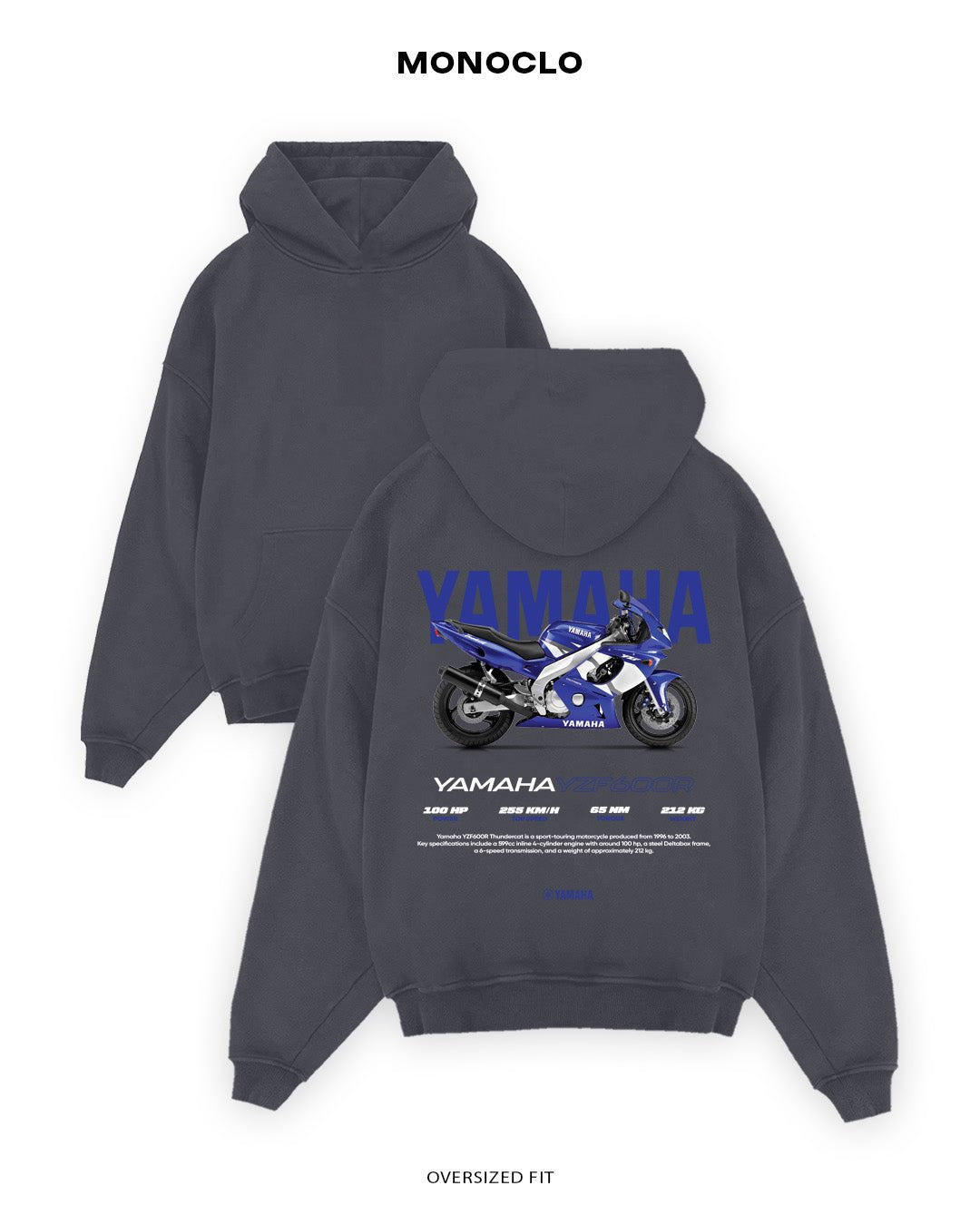 Худі Monoclo Yamaha YZF600R - shop_name Графітовий