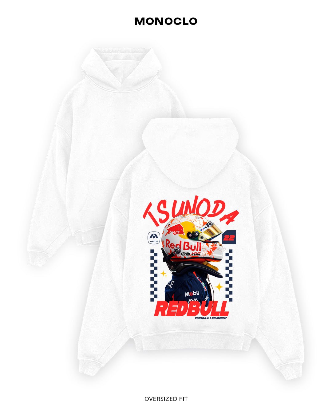Худі Monoclo Yuki Tsunoda Red Bull - shop_name Білий