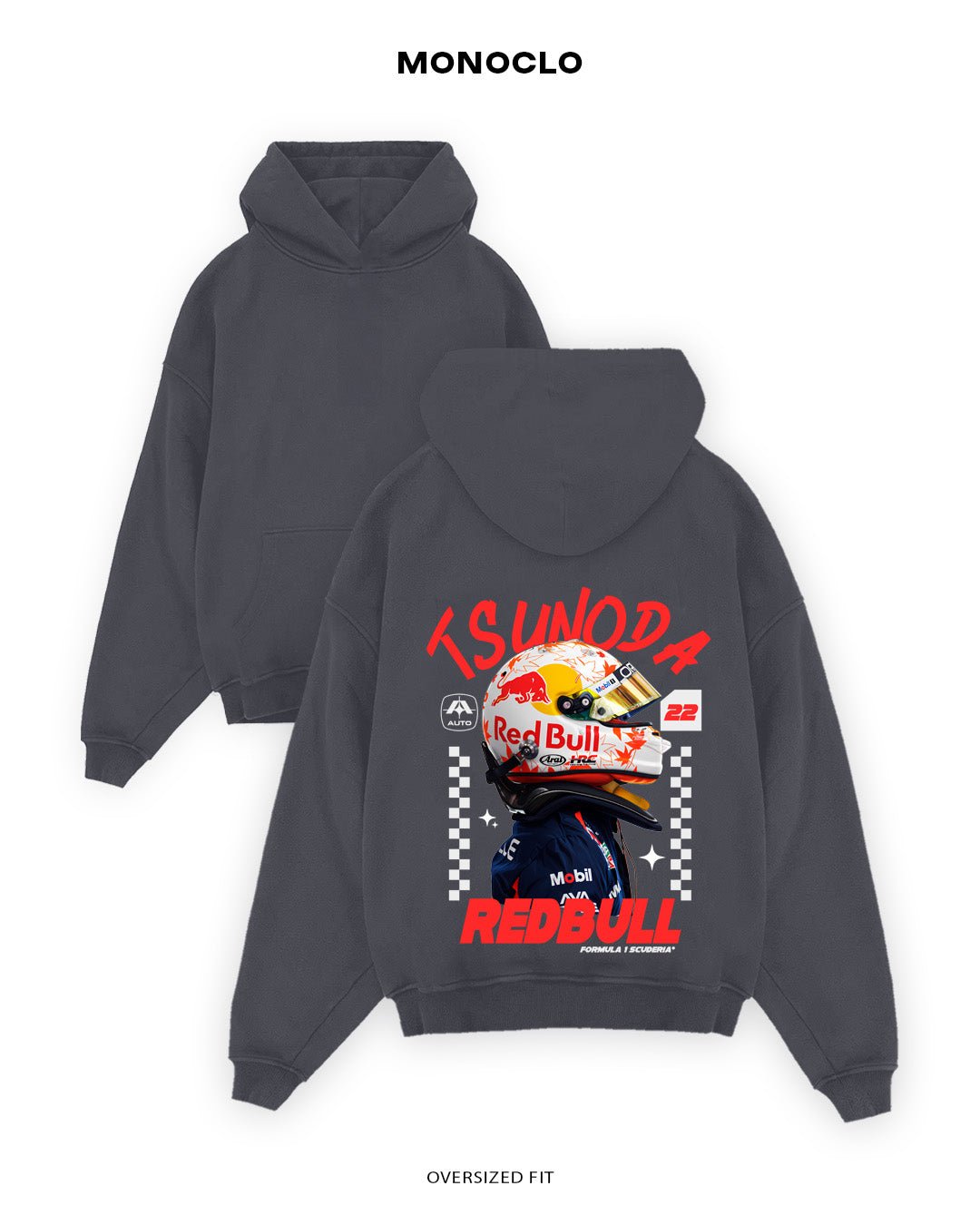 Худі Monoclo Yuki Tsunoda Red Bull - shop_name Графітовий