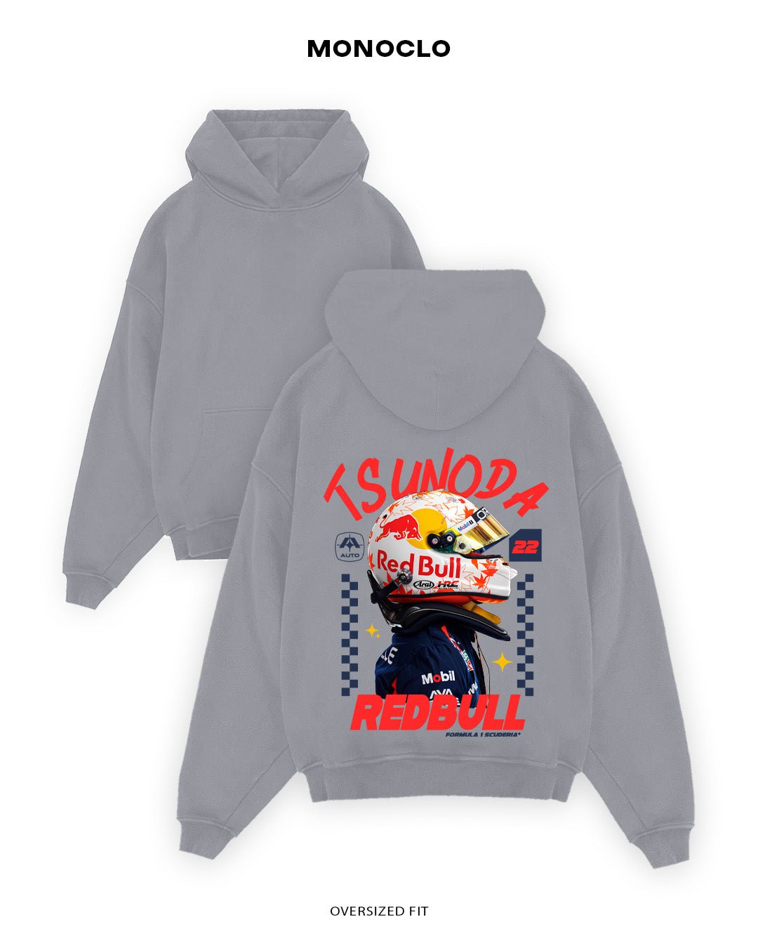Худі Monoclo Yuki Tsunoda Red Bull - shop_name Сірий