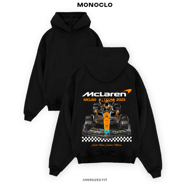 Худі Norris MCL60 чорне – оверсайз худі Formula 1 Monoclo