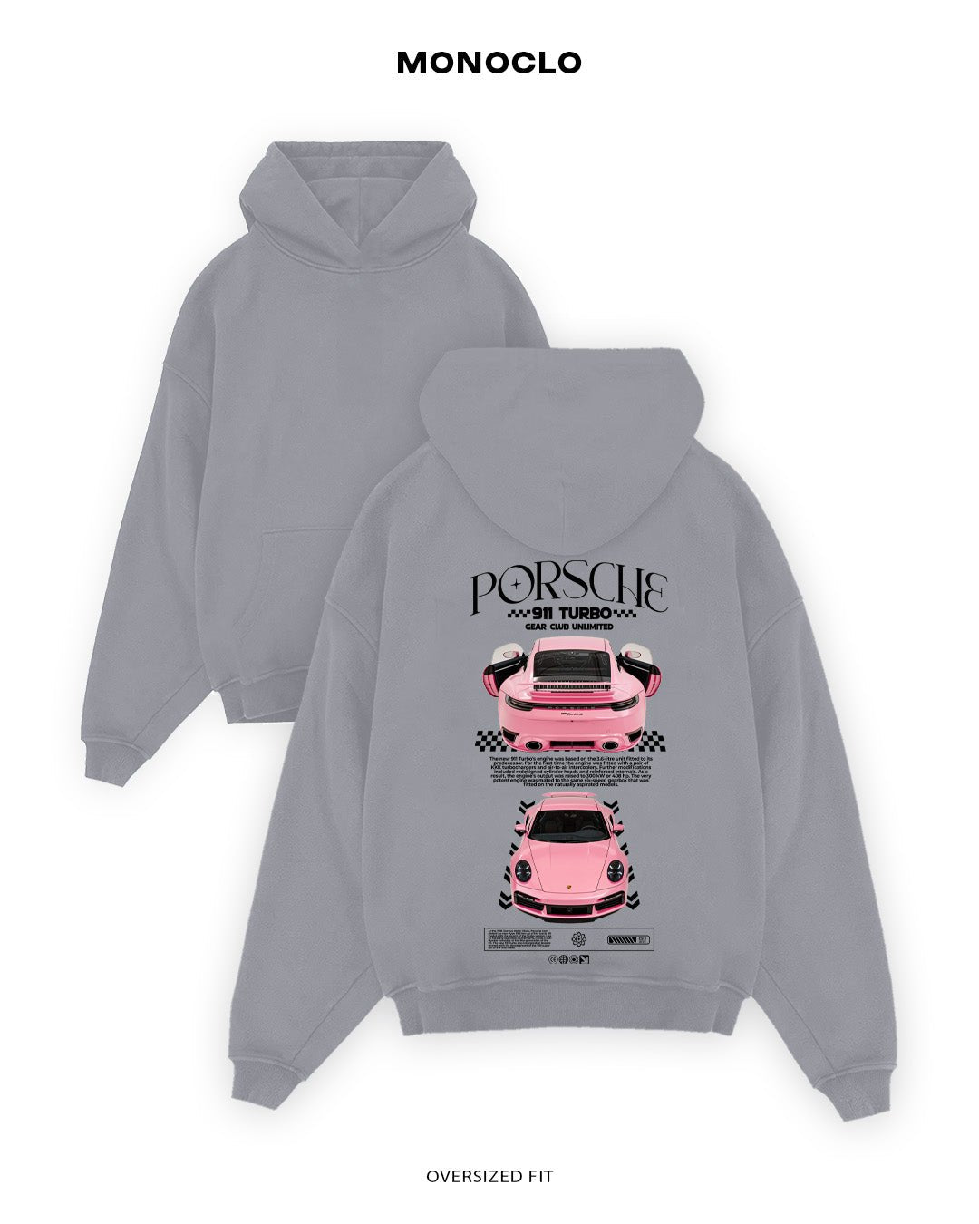 Худі Porsche 911 Gear Club - shop_name Сірий
