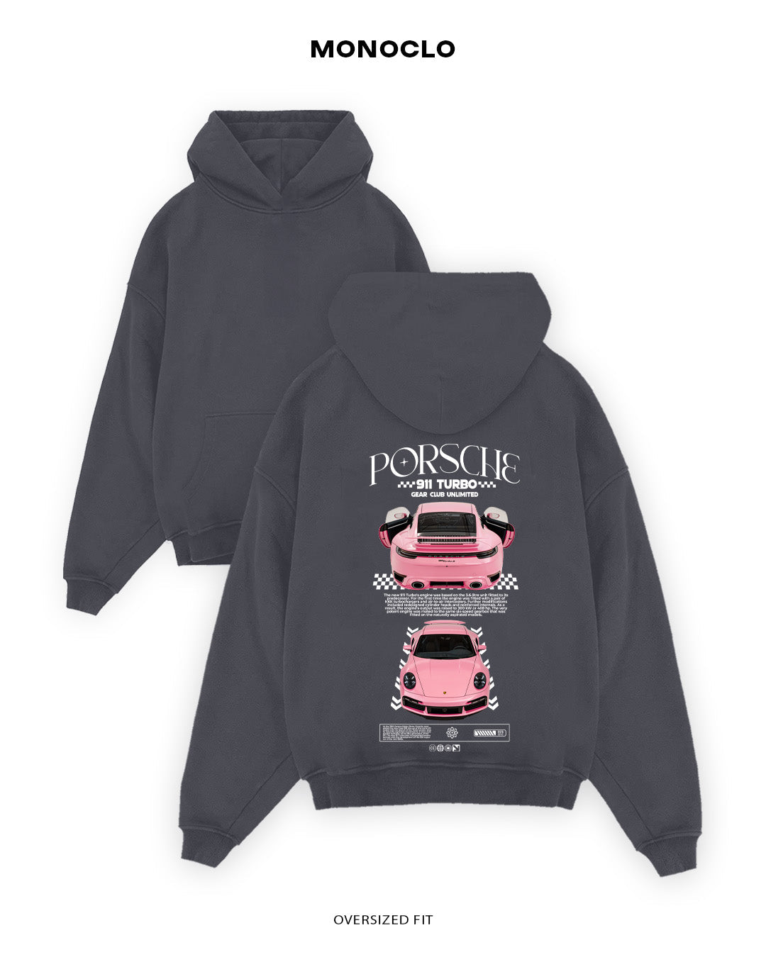 Худі Porsche 911 Gear Club - shop_name Графітовий