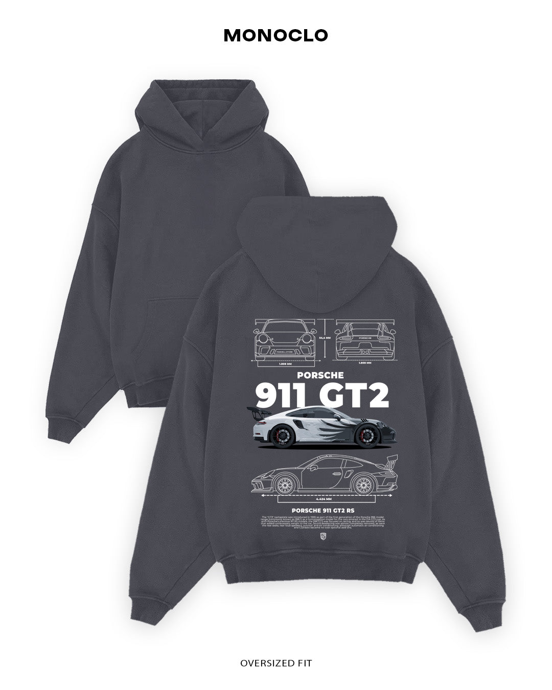 Худі Porsche 911 Raven - shop_name Графітовий