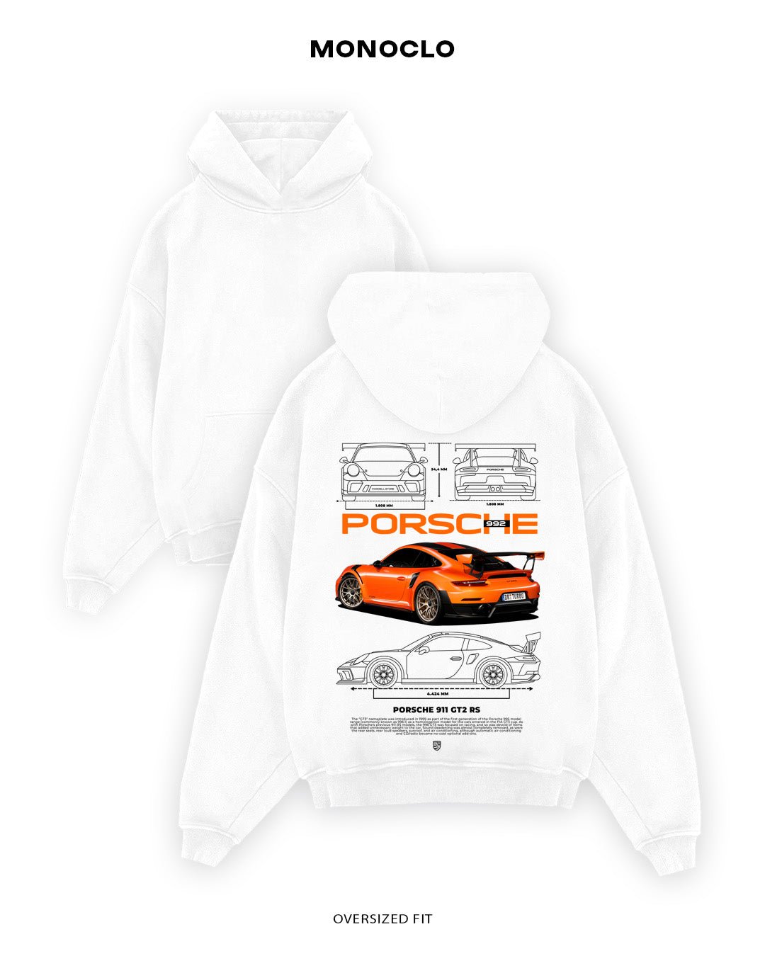 Худі Porsche 911 Tangerine - MONOCLO UA