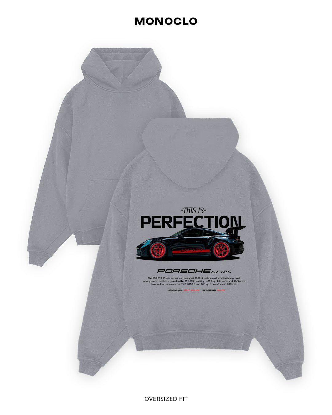 Худі Porsche 992 - shop_name Сірий