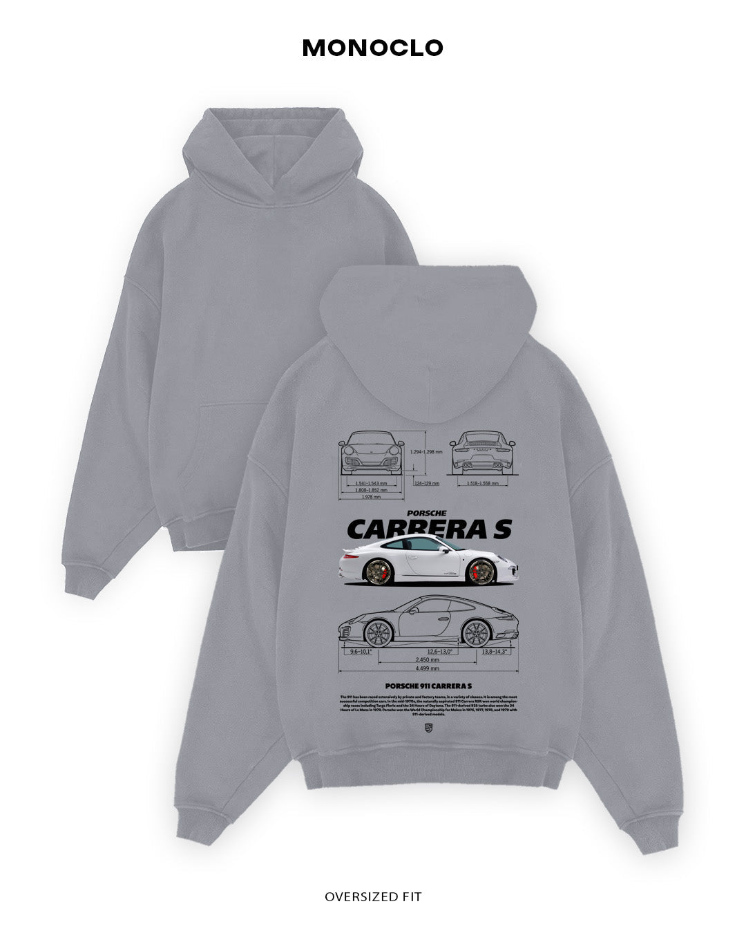 Худі Porsche Carrera S - shop_name Сірий