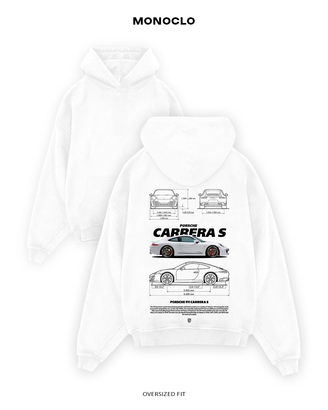 Худі Porsche Carrera S - shop_name Білий