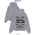 Худі з принтом Senna Marlboro Formula 1, сіре, оверсайз — Monoclo