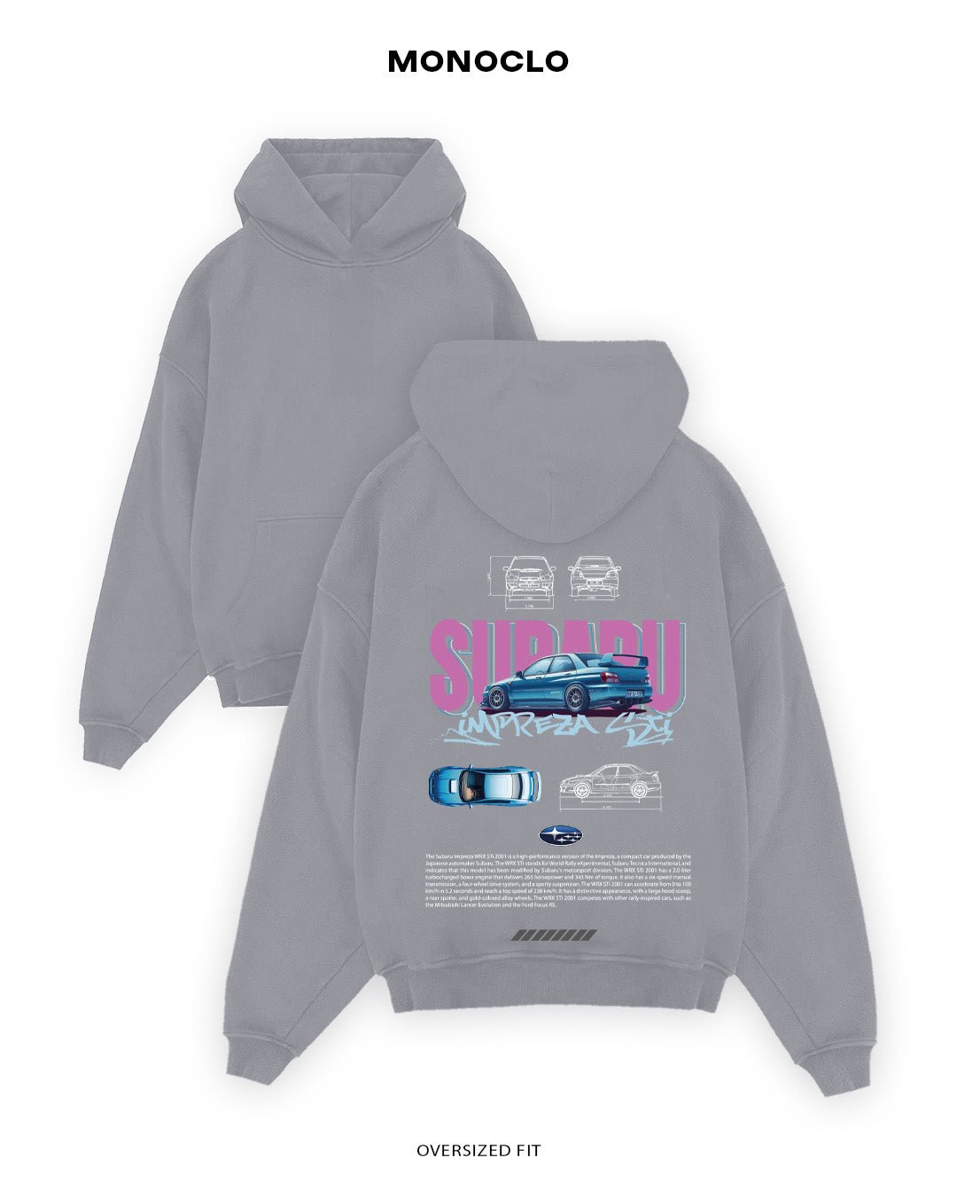 Худі Subaru WRX STI 2001 - MONOCLO UA