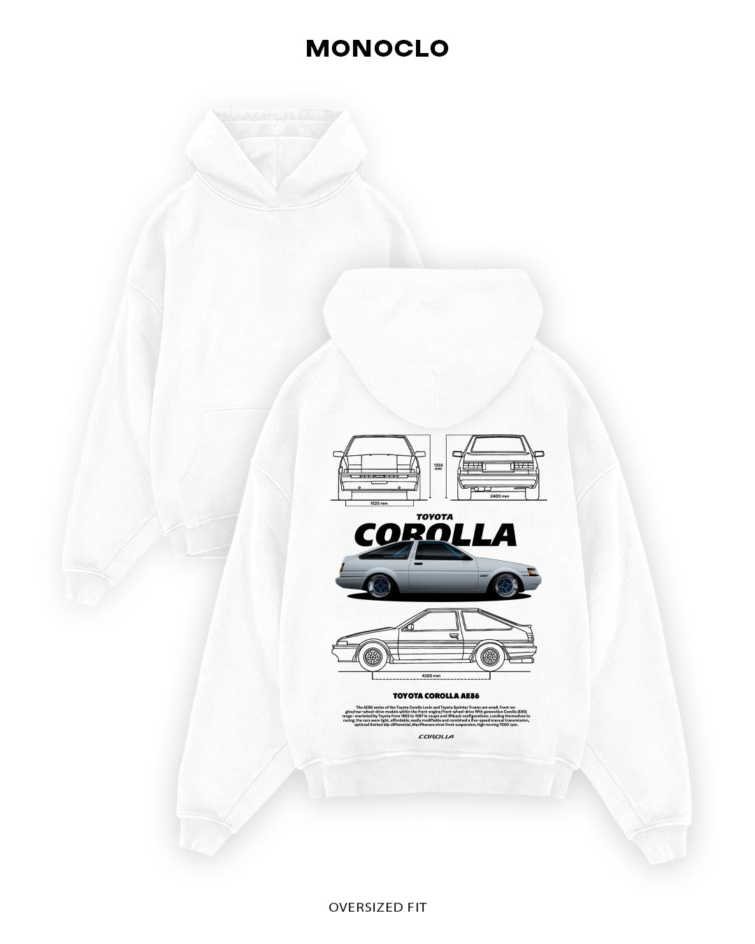 Худі Toyota Corolla AE86 3 - shop_name Чорний
