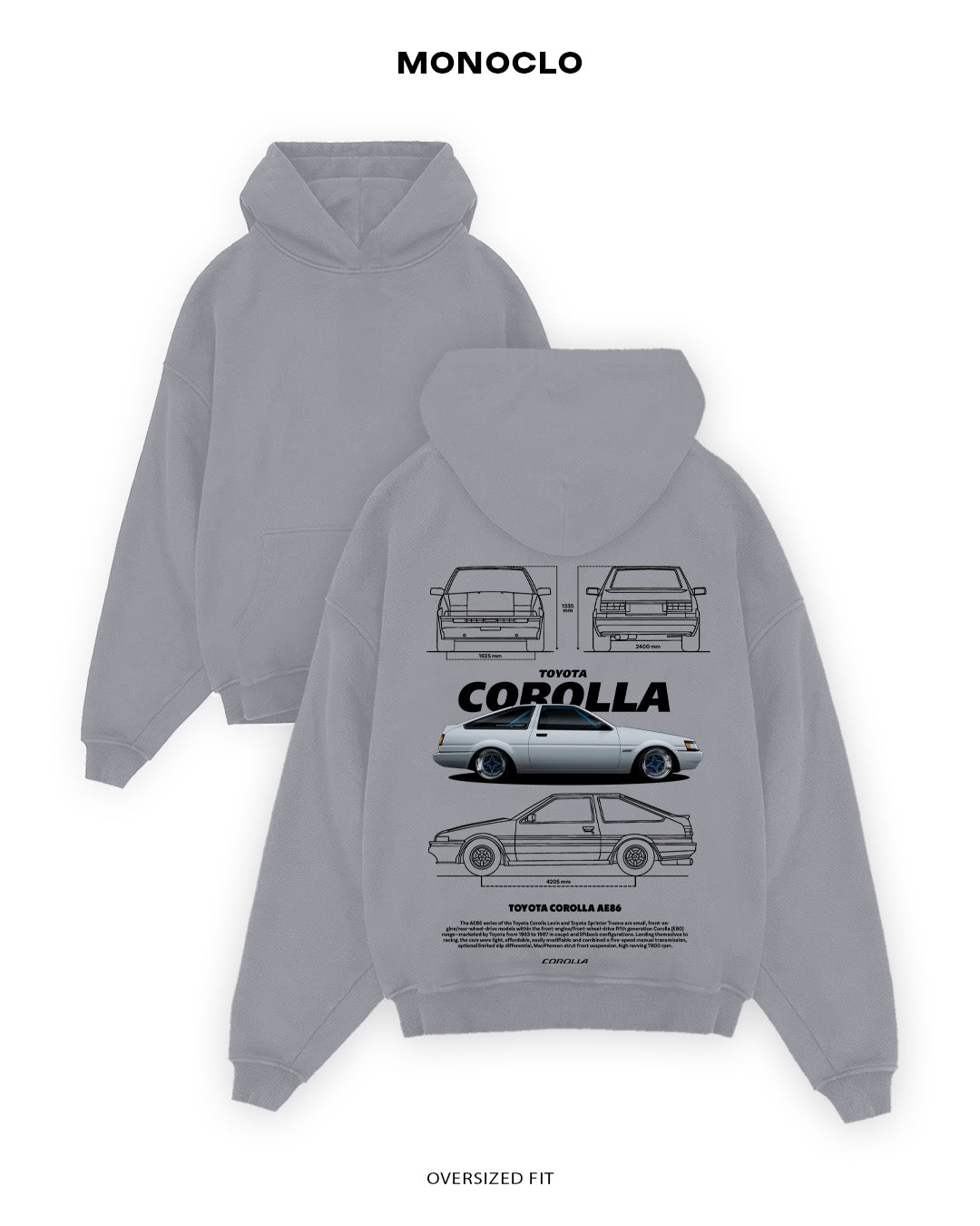 Худі Toyota Corolla AE86 3 - shop_name Чорний
