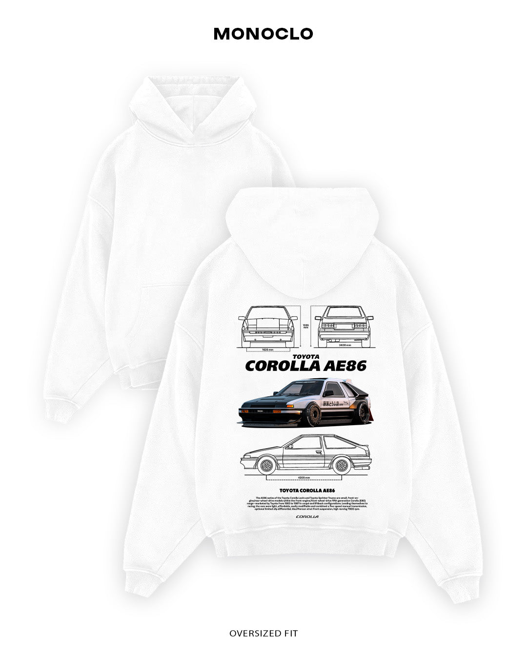 Худі Toyota Corolla AE86 - MONOCLO UA