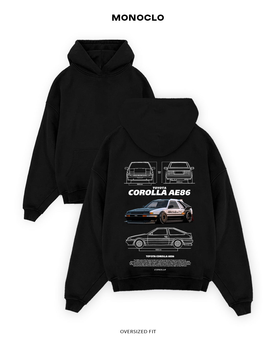 Худі Toyota Corolla AE86 - MONOCLO UA