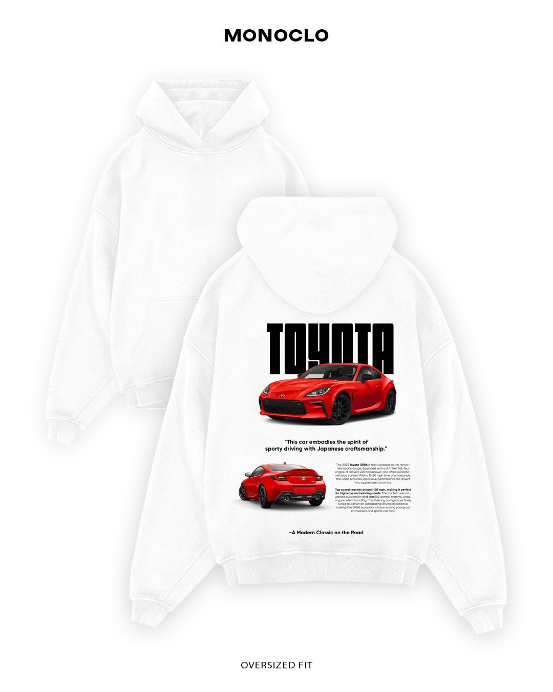Худі Toyota GR86 Red - MONOCLO UA