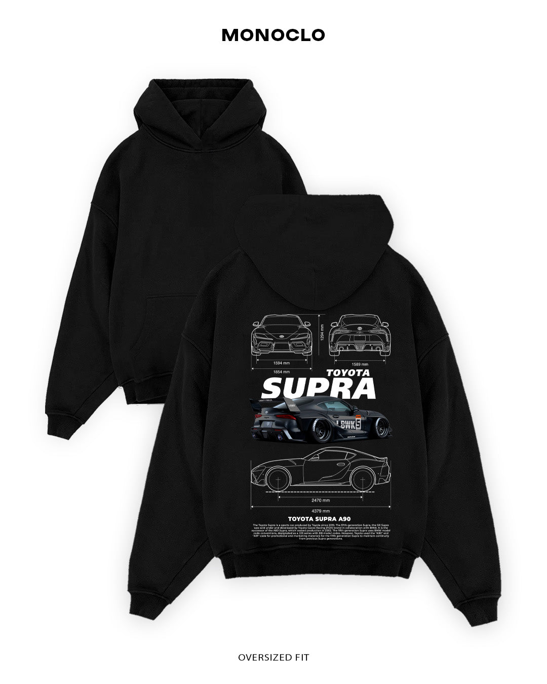 Худі Toyota Supra A90 - MONOCLO UA