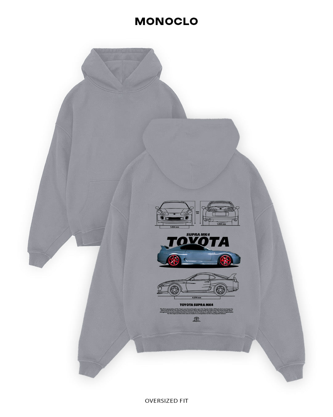 Худі Toyota Supra Red Wheel - MONOCLO UA