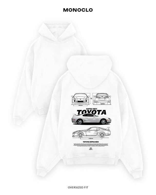 Худі Toyota Supra White - MONOCLO UA