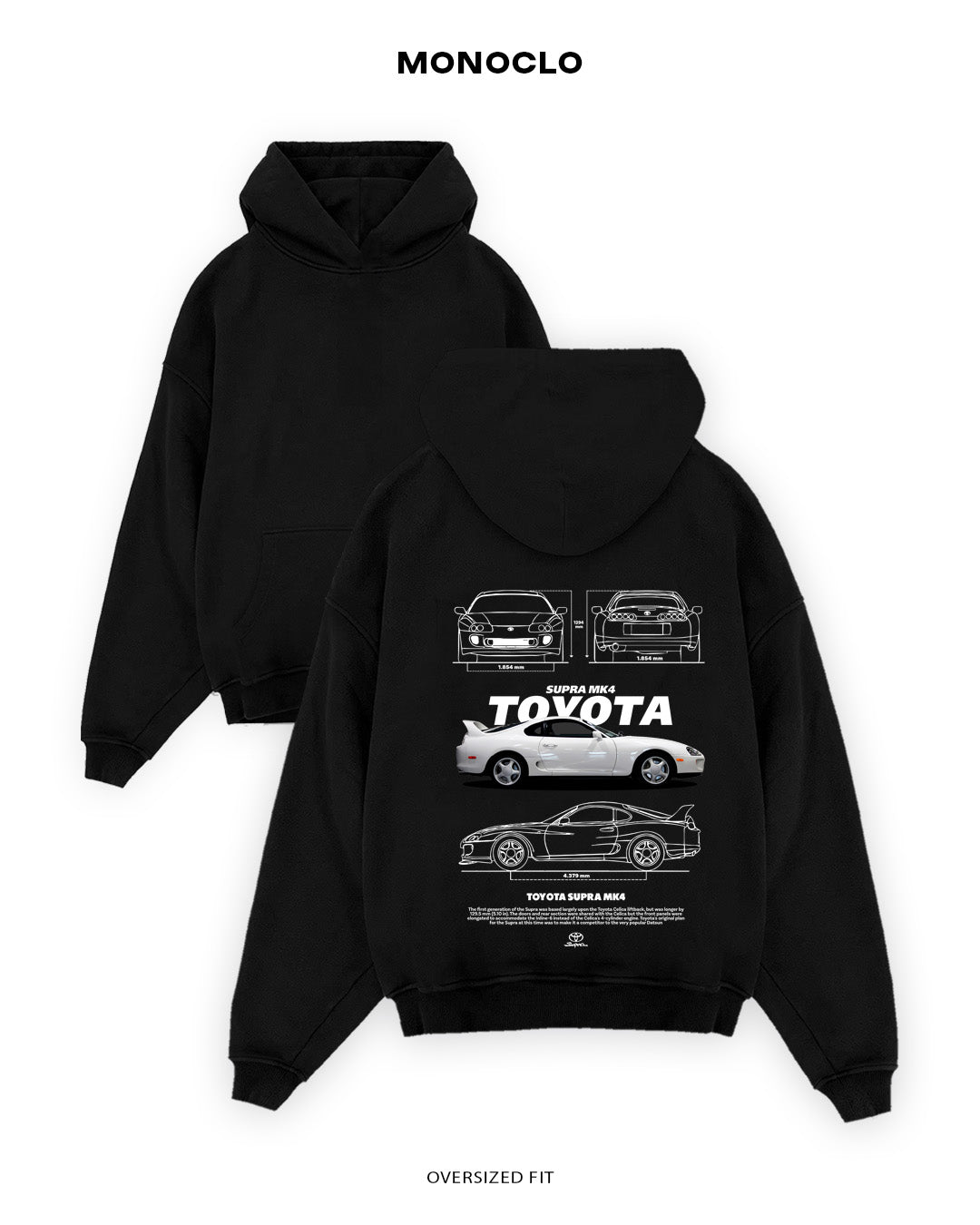 Худі Toyota Supra White - MONOCLO UA
