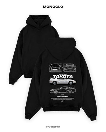 Худі Toyota Supra White – Чорний