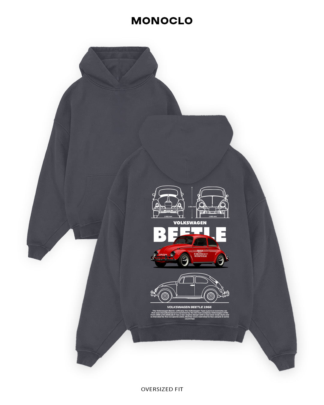 Худі Volkswagen Beetle Red - shop_name Графітовий