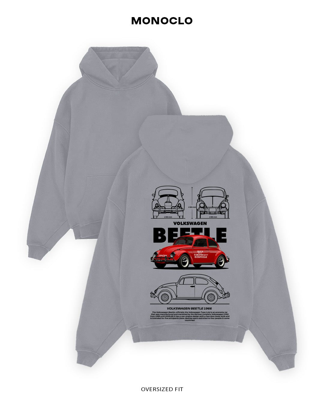 Худі Volkswagen Beetle Red - shop_name Сірий