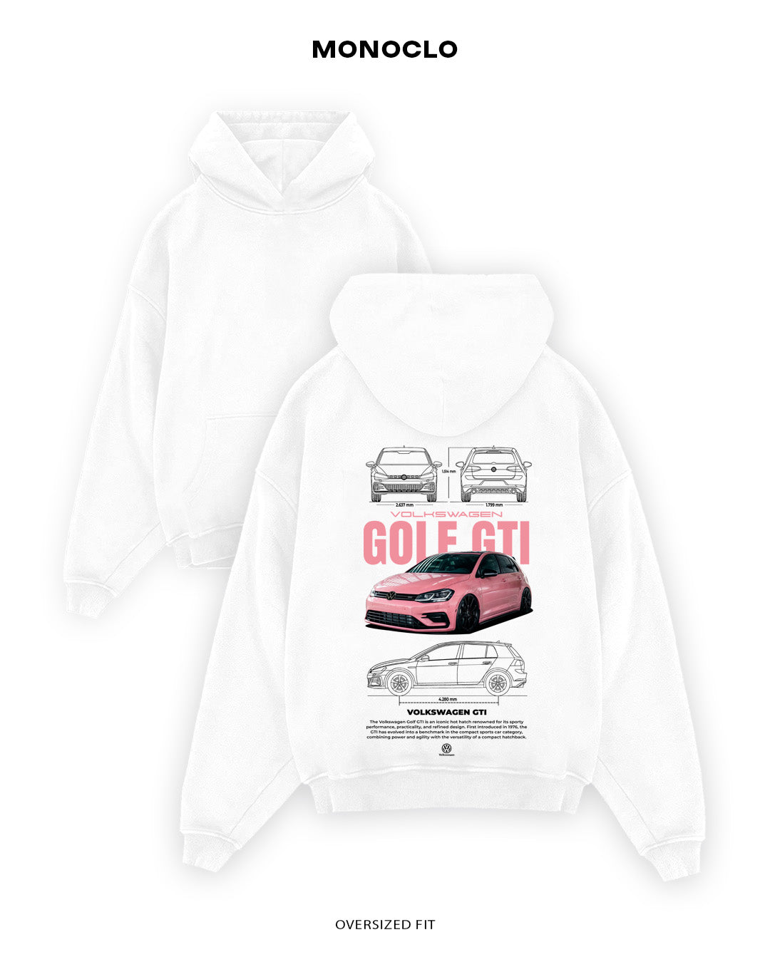 Худі Volkswagen Golf GTI Pink - shop_name Білий