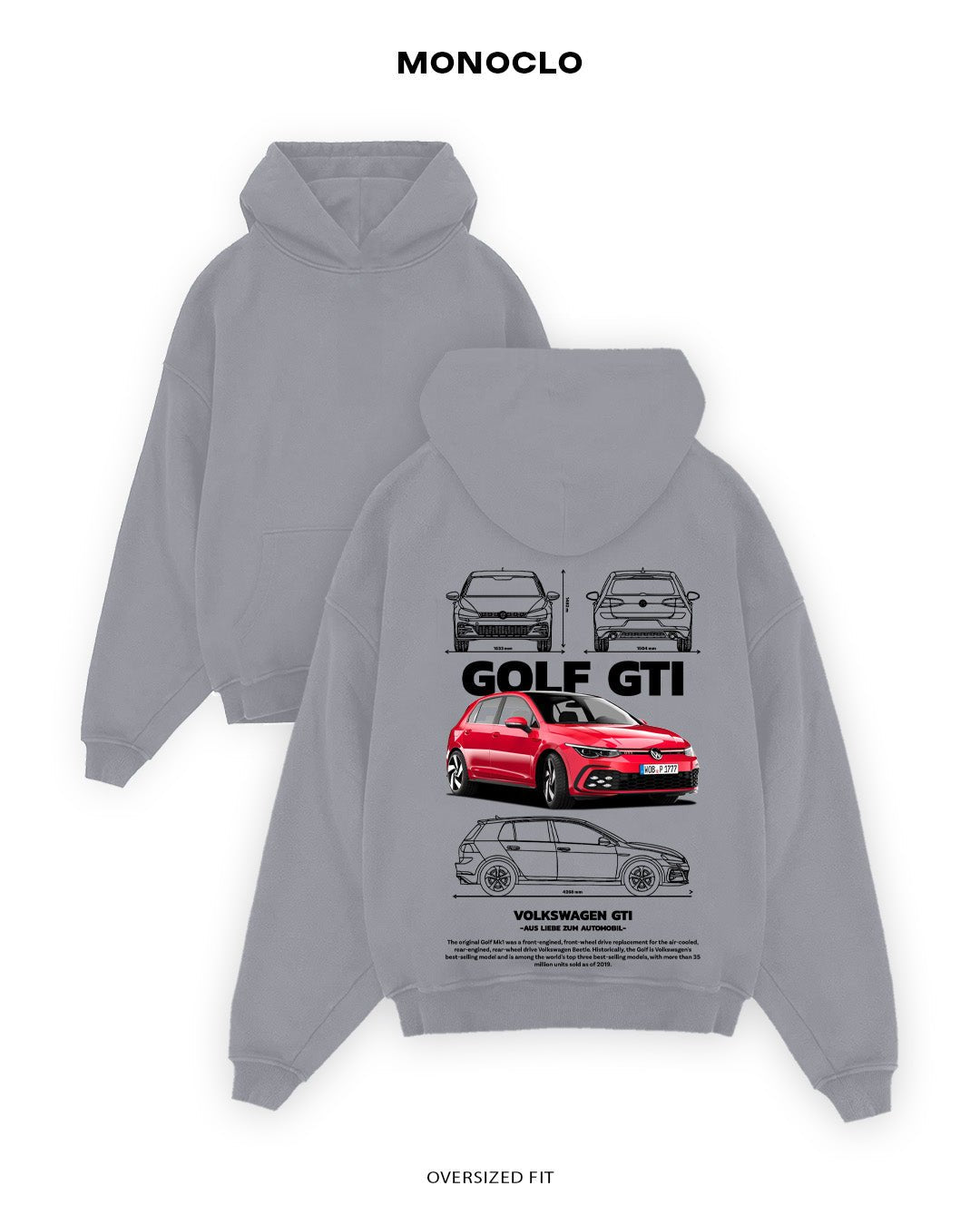 Худі Volkswagen Golf GTI Red - MONOCLO UA